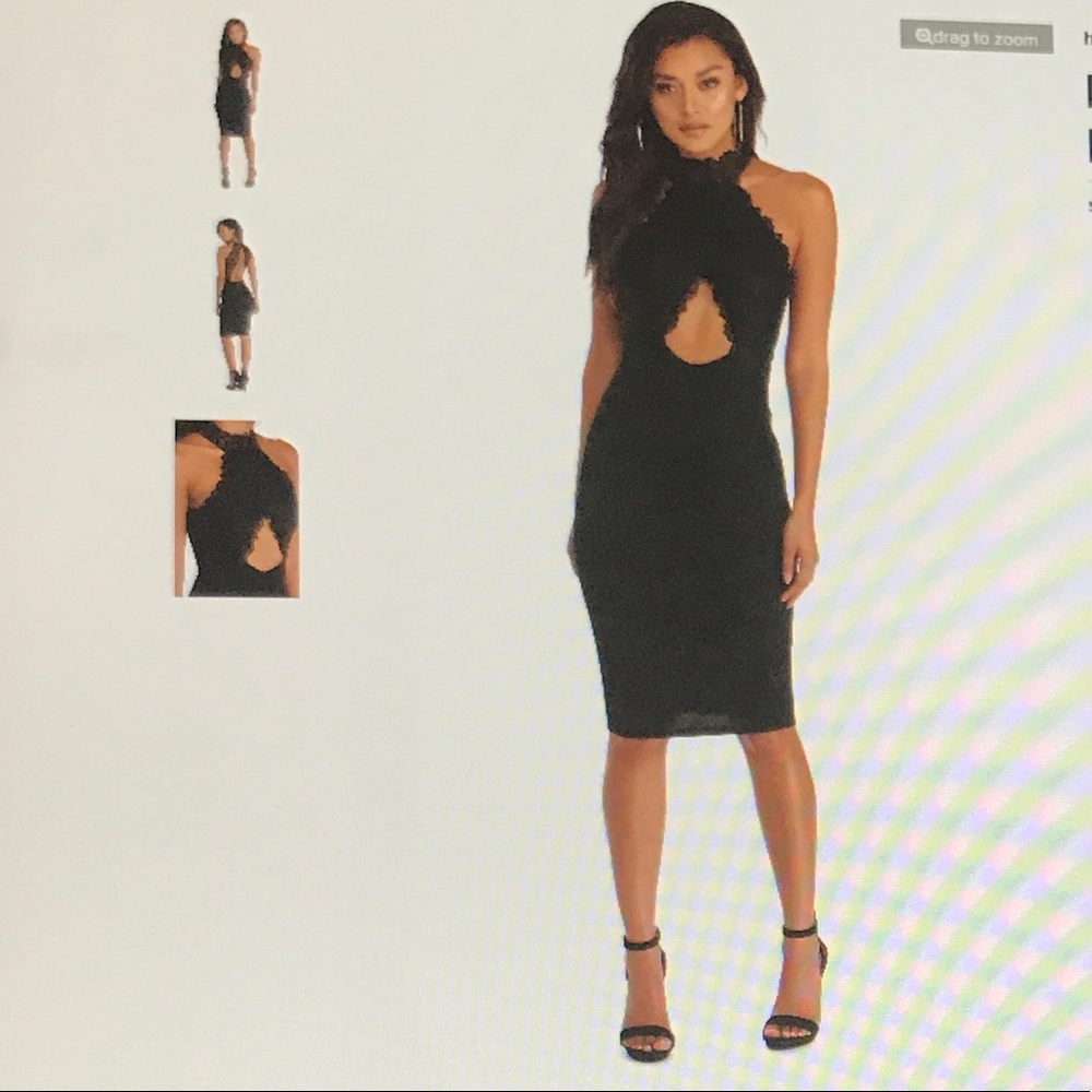 NWT Windsor black lace midi dress